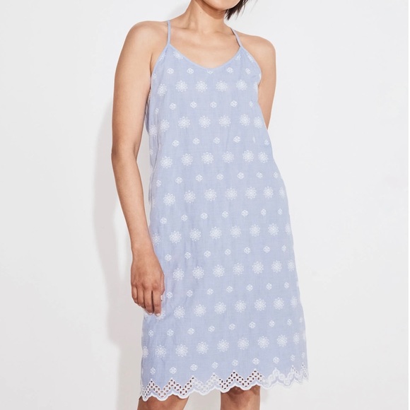 NWT Haven Well Within by Talbots || blue eyelet shift dress - Picture 2 of 4